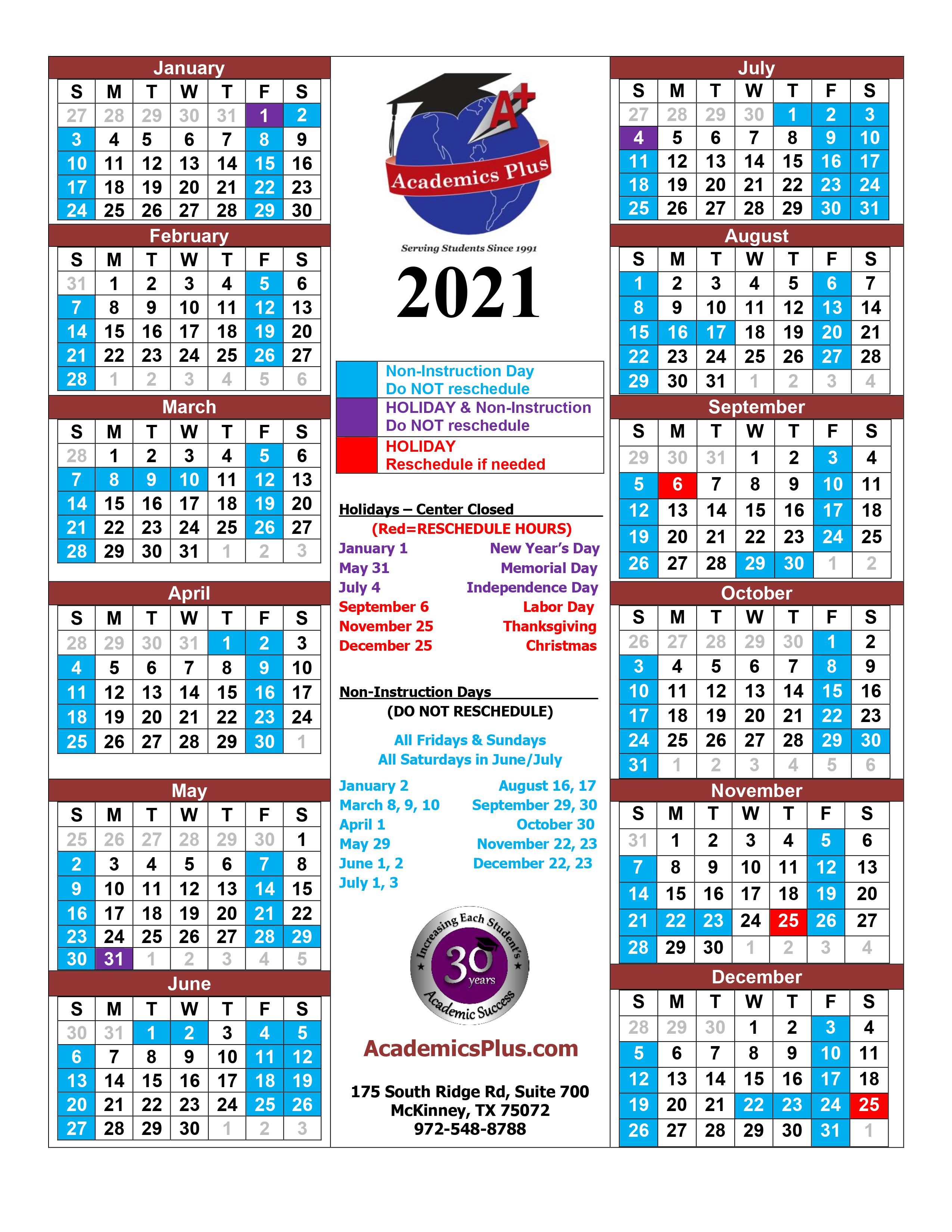 Mckinney Calendar Printable Template Calendar