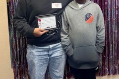 One of our students and his favorite teacher- Mr. Alex!